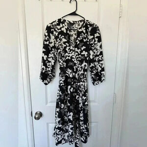 DOTTED BUTTERFLIES POPLIN SHIRTDRESS